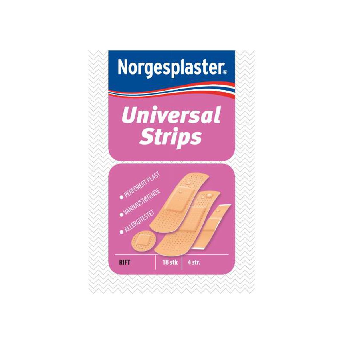 Plaster Universal 18 stk i 4 Størrelser