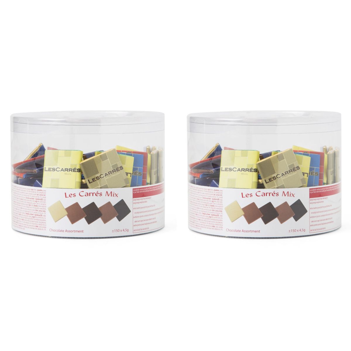 Chokolade Les Carrés mix 2 x 150 stk.