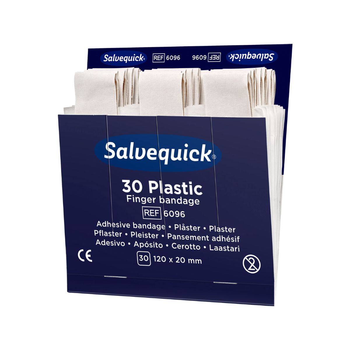 Plaster Plastic Refill Ekstra Lange Salvequick 30 stk