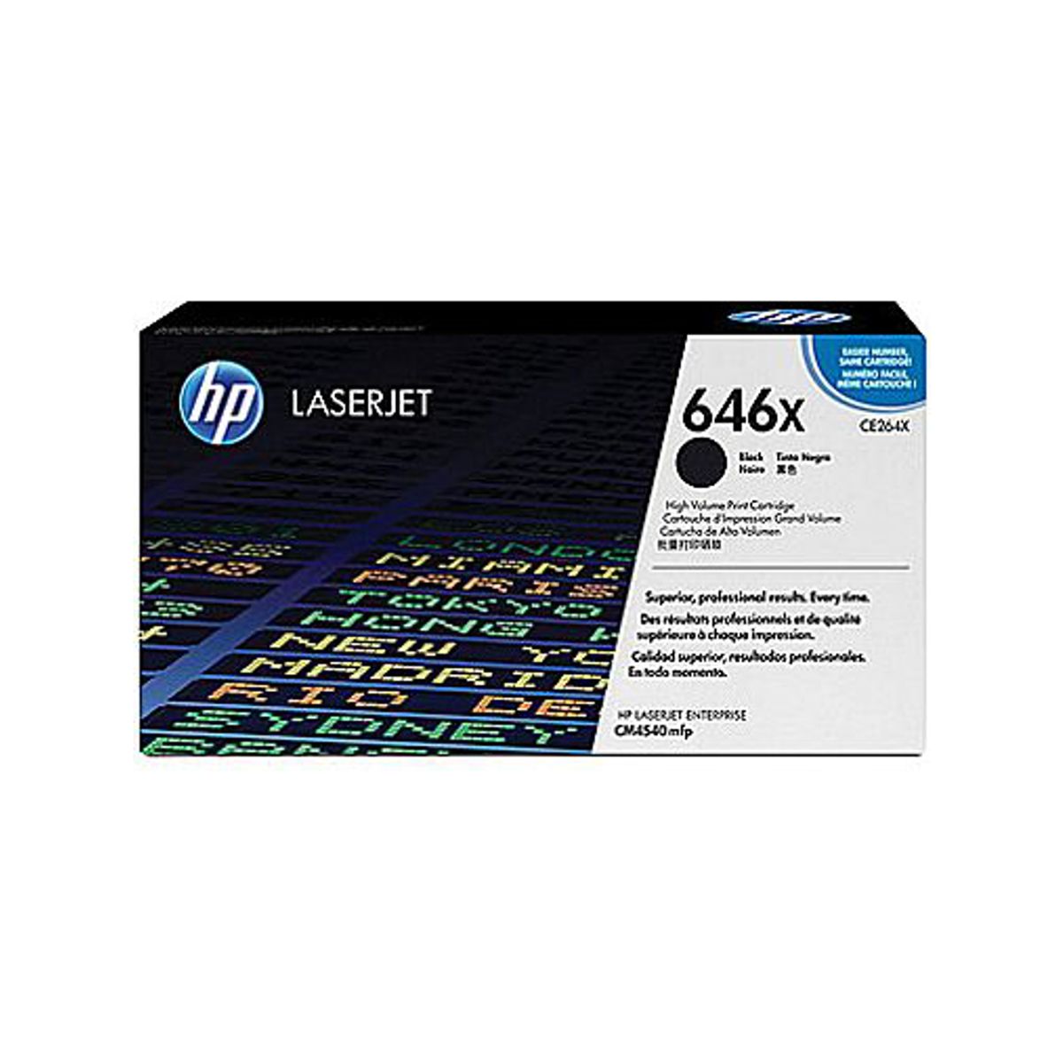 HP 646x Toner Ce264x Sort