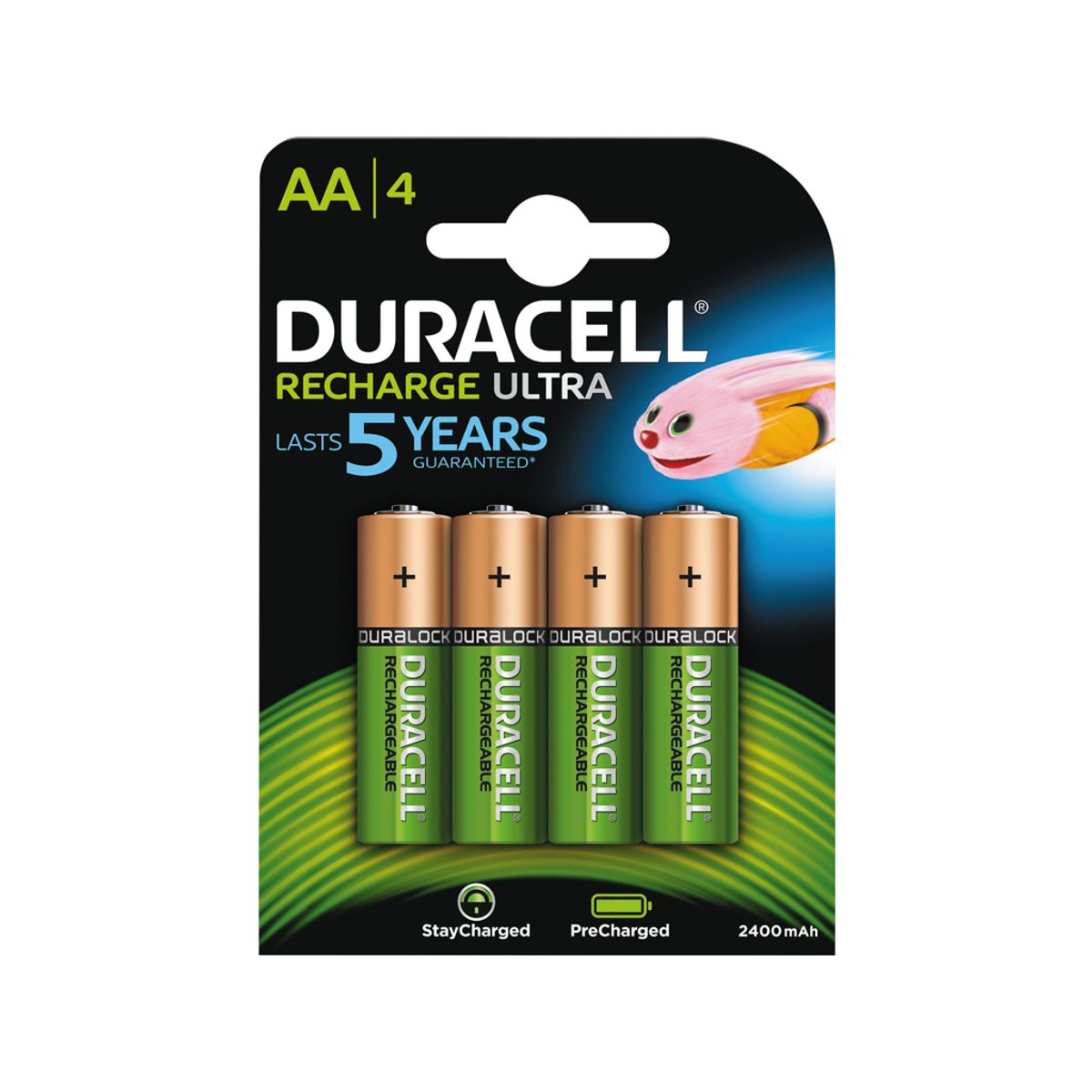 Batteri Duracell Genopladelig AA 2400 mAh 4 stk