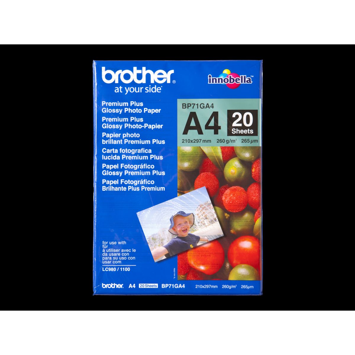 Fotopapir Brother A4 Glossy Inkjet 260g 20 ark