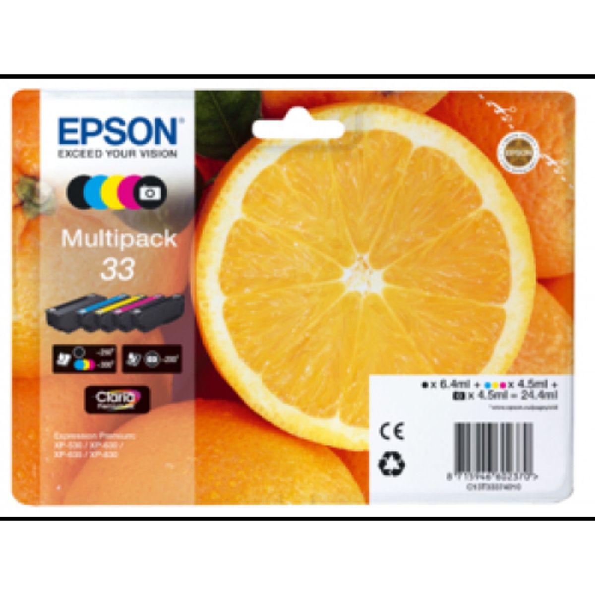 Epson Blæk 33 Sampak 5 Farver