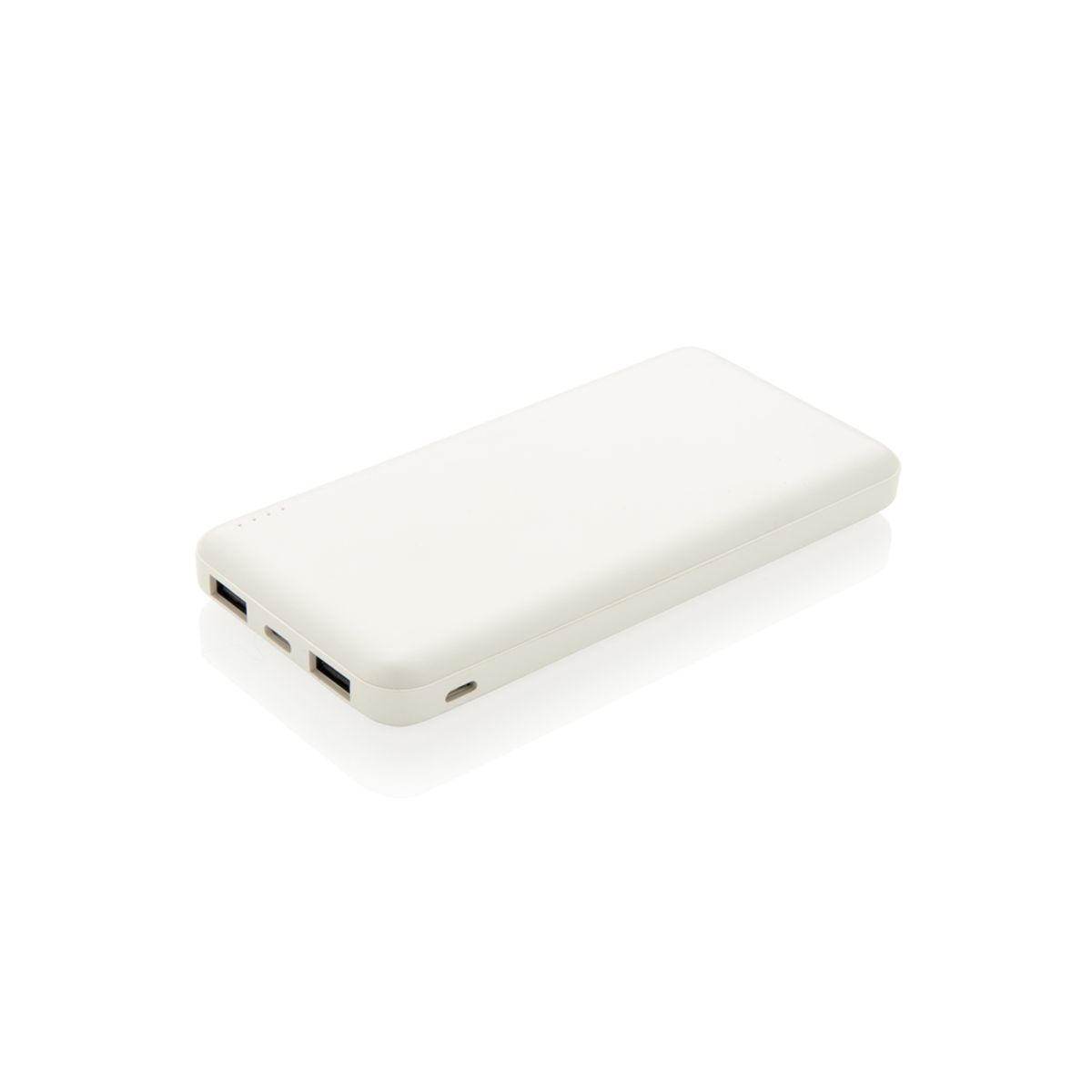 High Density 10.000 mAh Lomme Powerbank, Hvid