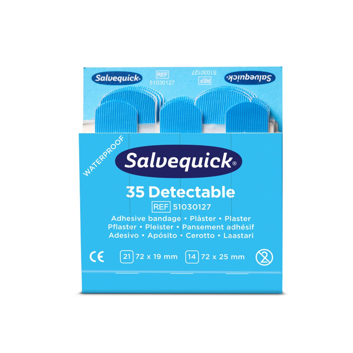 Plaster blå Refill Salvequick 35 stk