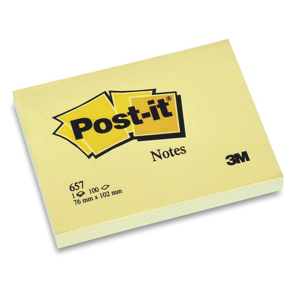 Post-it 76x102mm gul 12 Blokke (657)