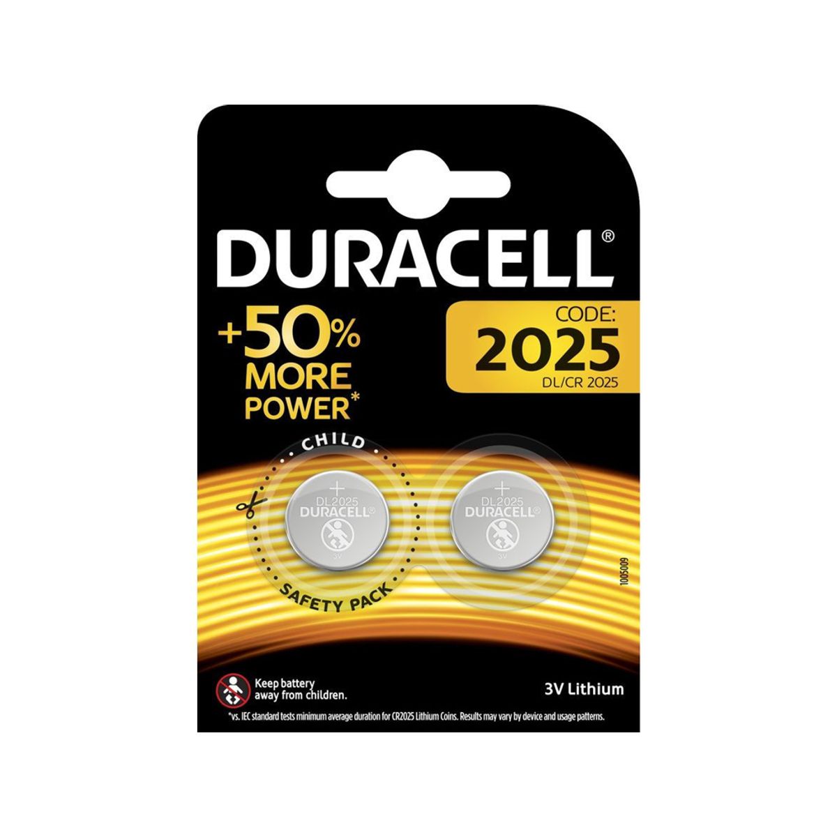 Batteri Duracell Cr2025 2 stk