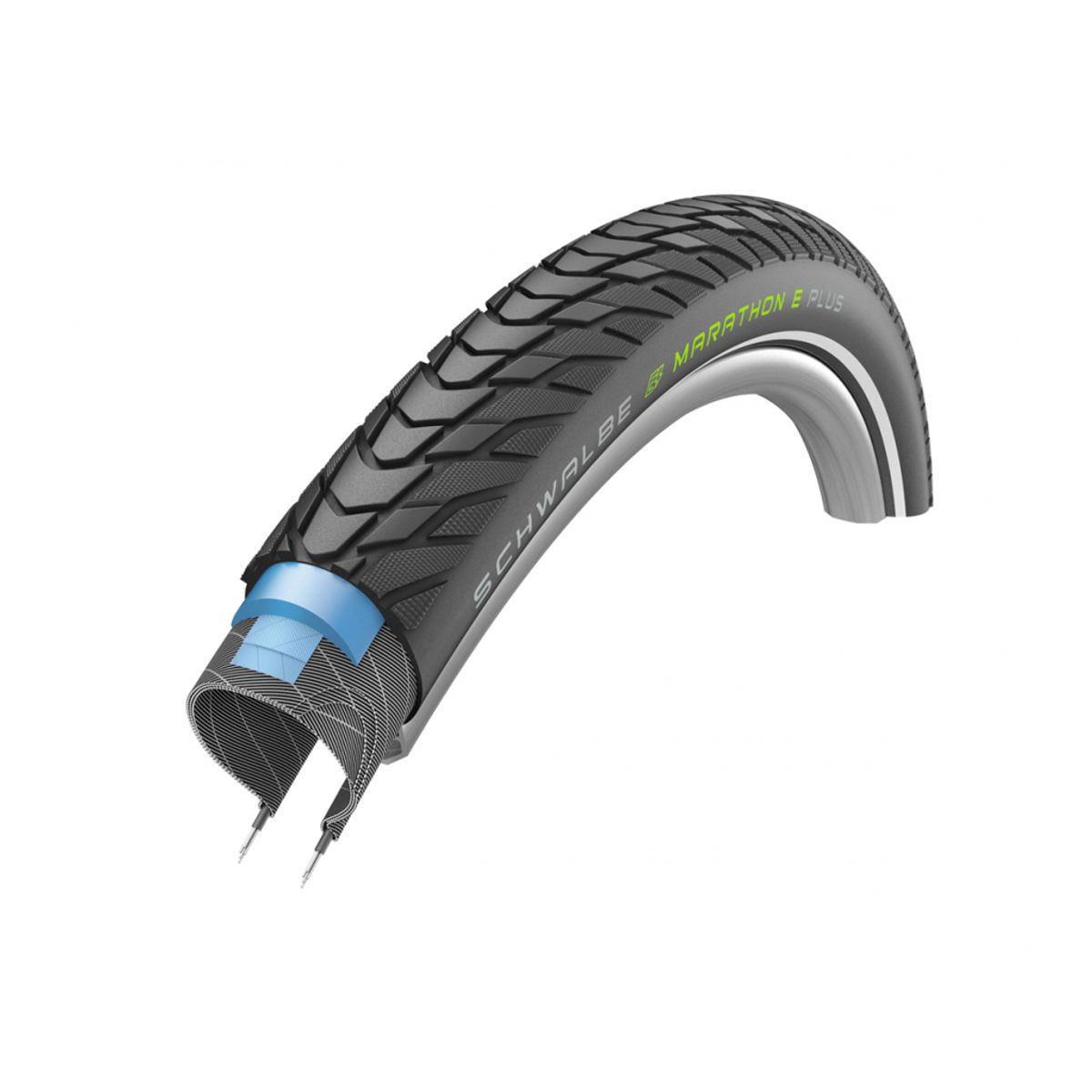 Schwalbe Marathon E-Plus - Tråddæk - 28x1,50 (40-622) E-50 - Sort