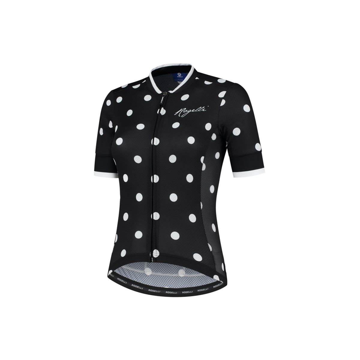 Rogelli Sprinkle - Cykelbluse - Dame - Korte ærmer - Race Fit - Sort/Hvid - Str. L