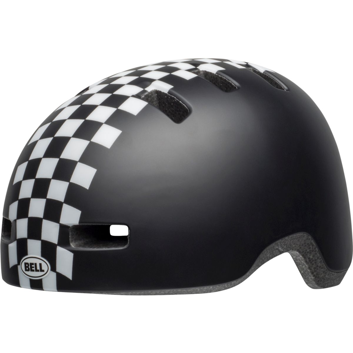 Bell Lil Ripper - Cykelhjelm - Str. 48-55 cm - Checkers mat sort hvid