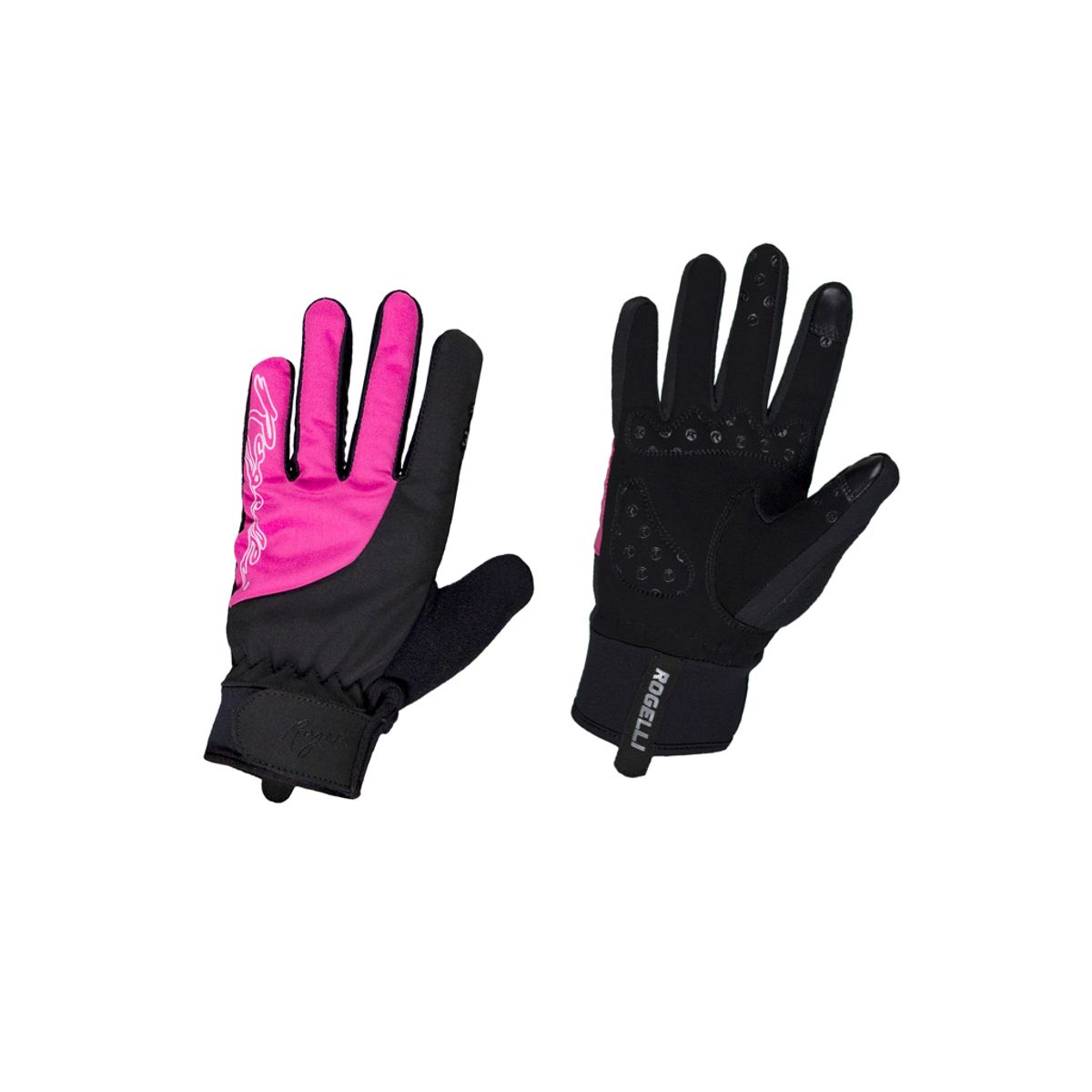 Rogelli Storm - Cykelhandsker Dame - Vinter - Sort/Pink - Str. S