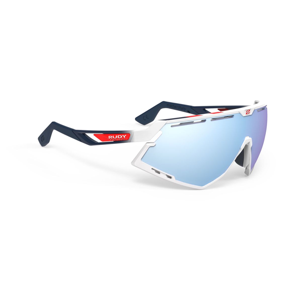 Rudy Project Defender - Løbe- og cykelbrille - Multilaser Ice - Hvid gloss