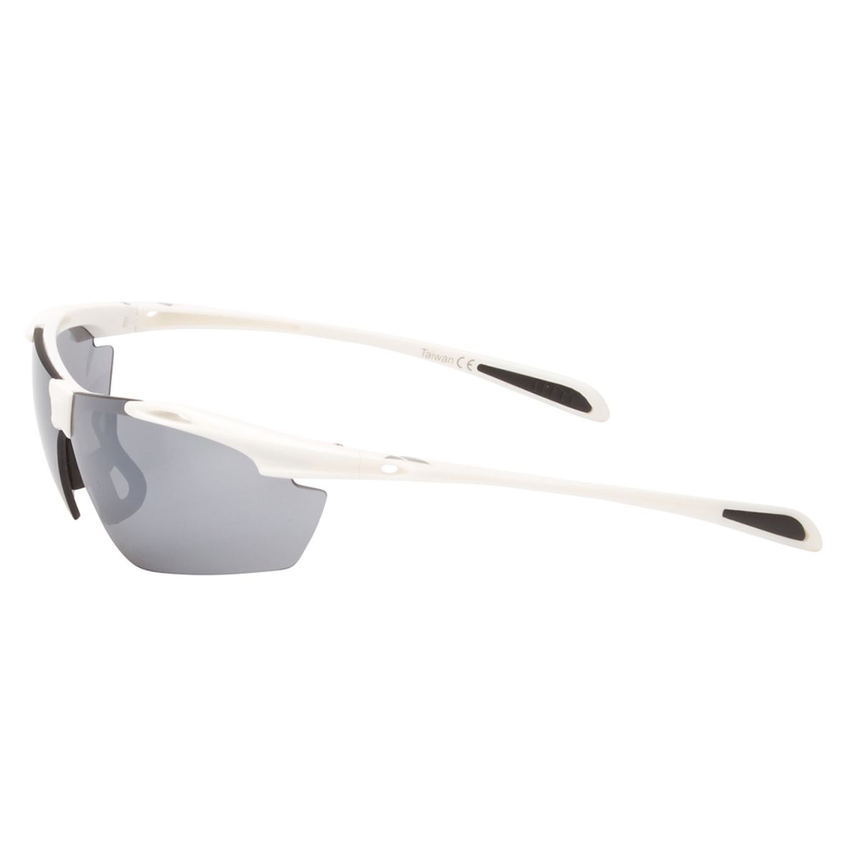 Ongear Croix de Fer - Cykelbrille med PC Smoke flash mirror linse - Mat hvid