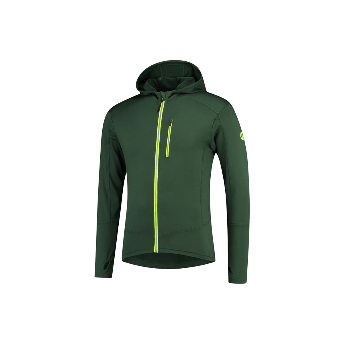 Rogelli Matrix - Sports trøje hooded - Grøn/Gul - Str. S