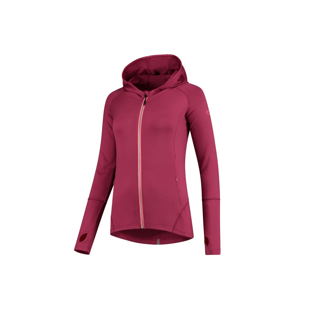 Rogelli Aura - Sports trøje hooded - Dame - Cerise/Coral - Str. S