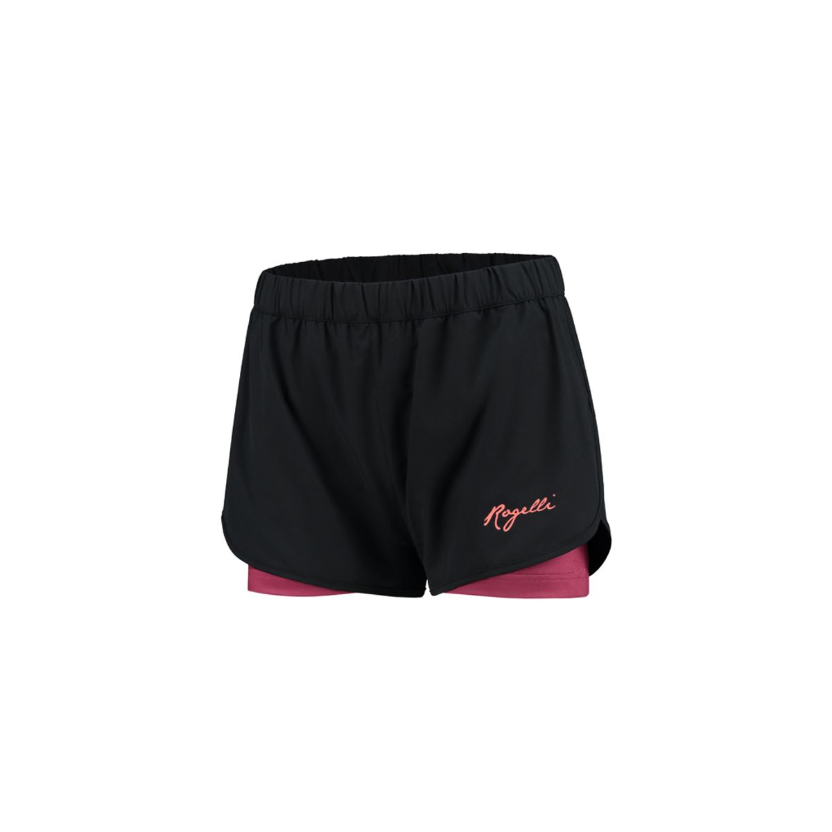 Rogelli Aura - Løbeshorts 2 in 1 - Dame - Sort/Cerise - Str. XL