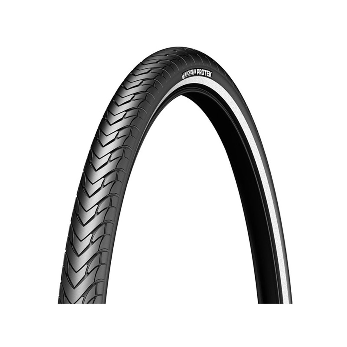 Michelin Protek - City tråddæk - 700x28c (28-622) - Sort med refleks