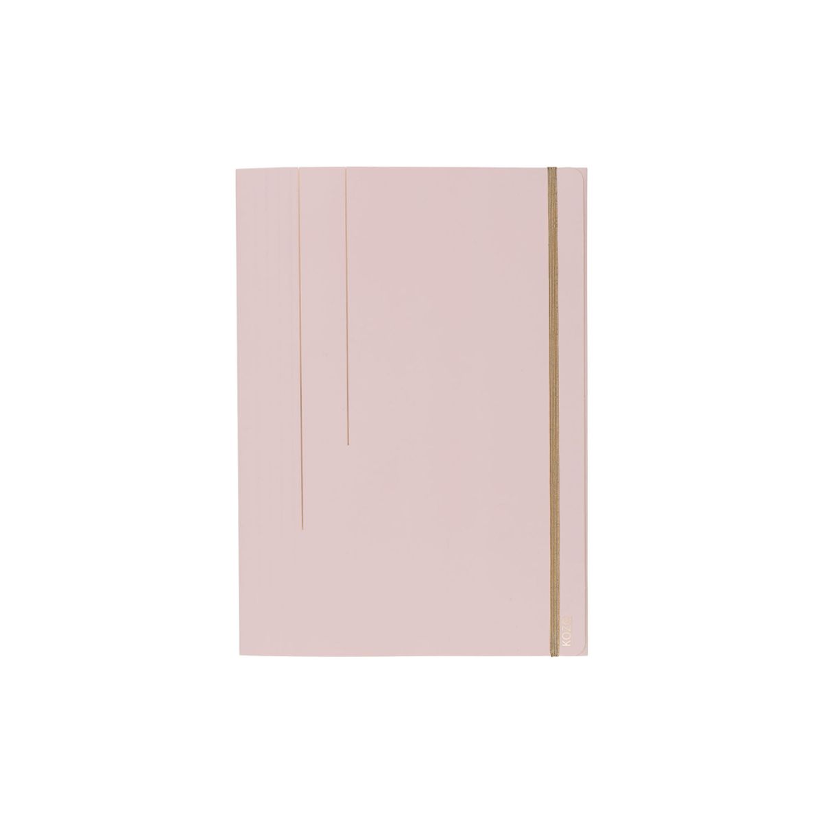 Elastikmappe A4 Kozo 3-klap Dusty Pink