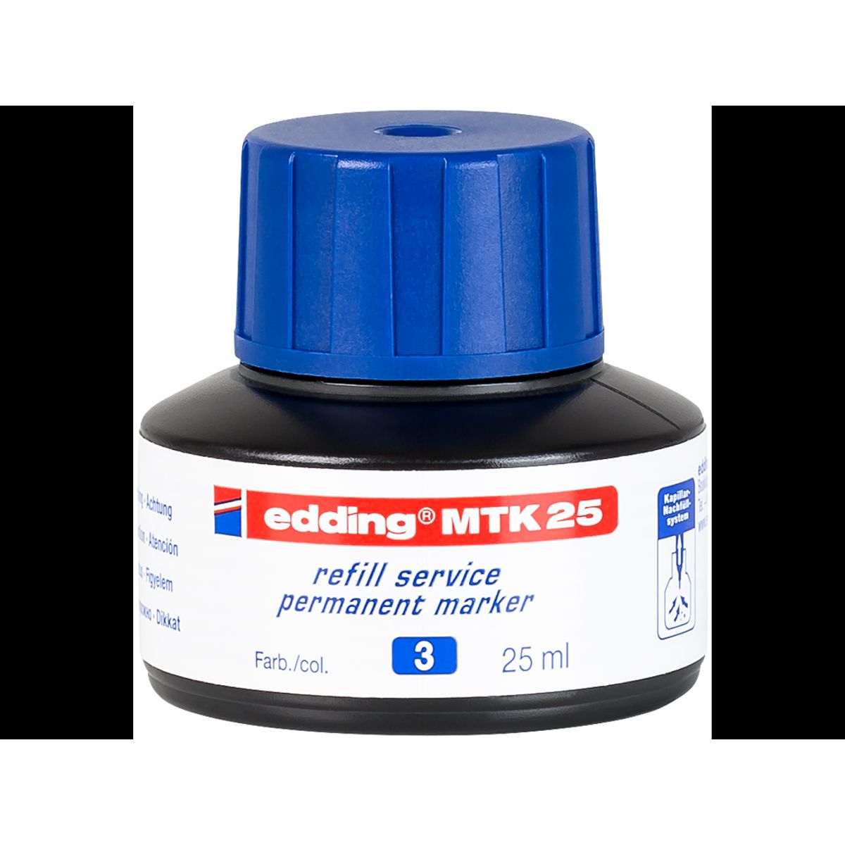 Refill Edding ink Permanent 25 ml blå