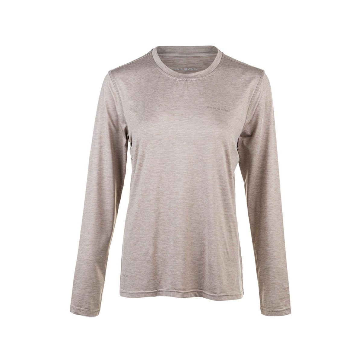 Endurance Maje Melange - T-shirt m. lange ærmer - Dame - Warm Taupe - Str. 46