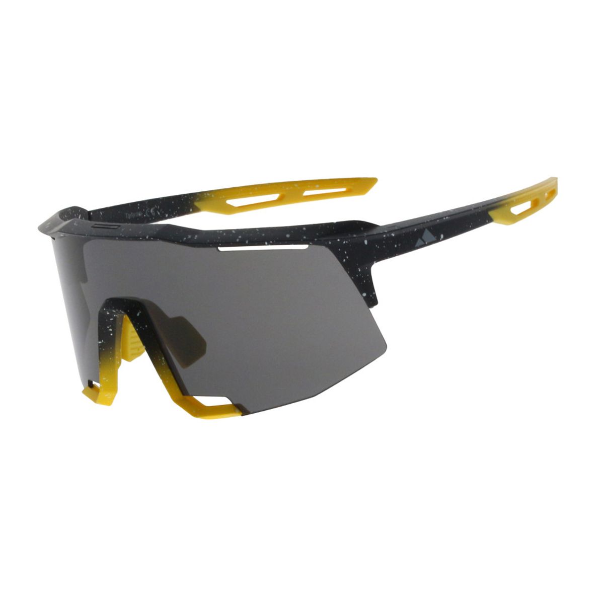 Ongear Hautacam Cykelbrille - Smoked PC Linse - Mat Sort/Mat Gul