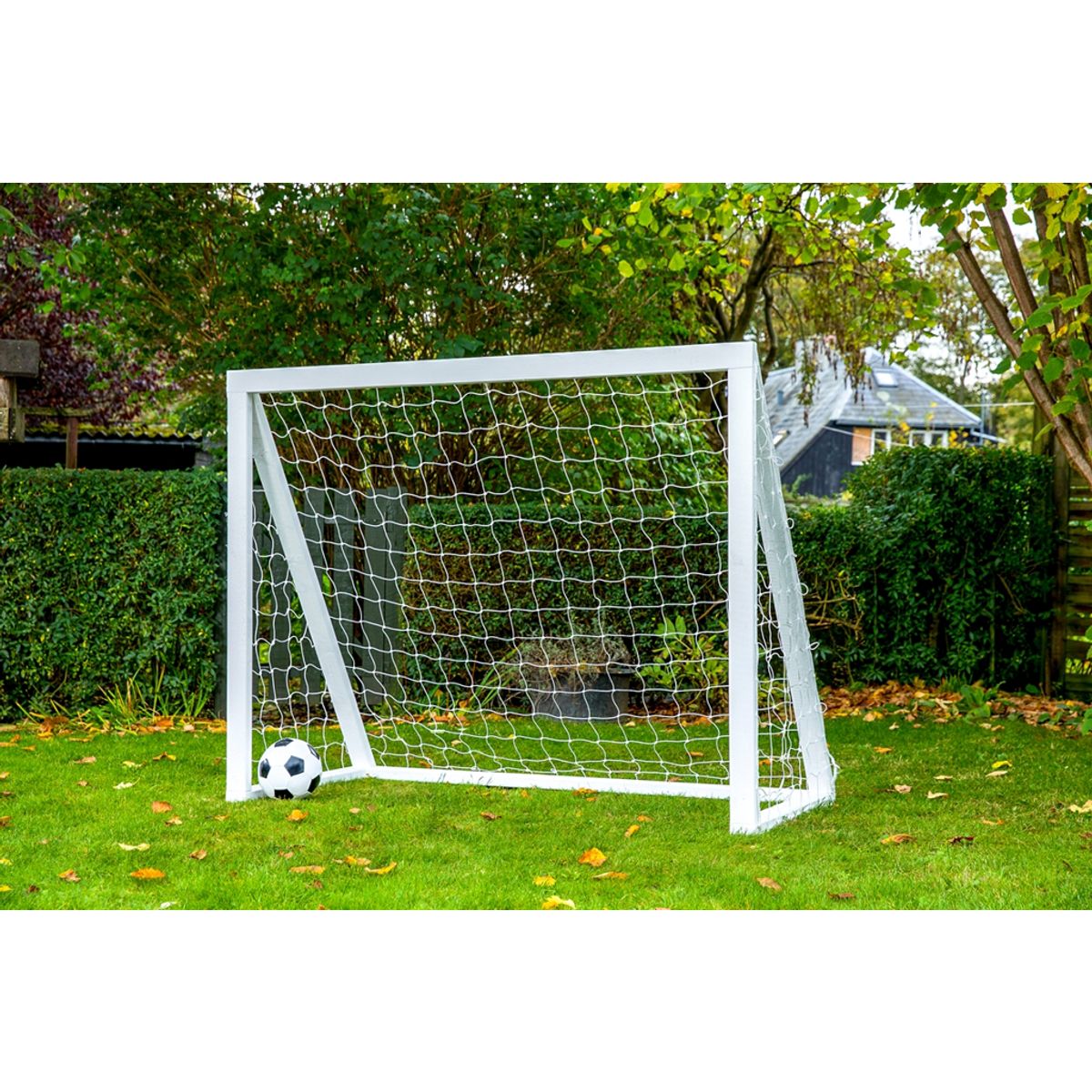 Homegoal - Pro Junior hvid - Fodboldmål i træ - 175x140 cm