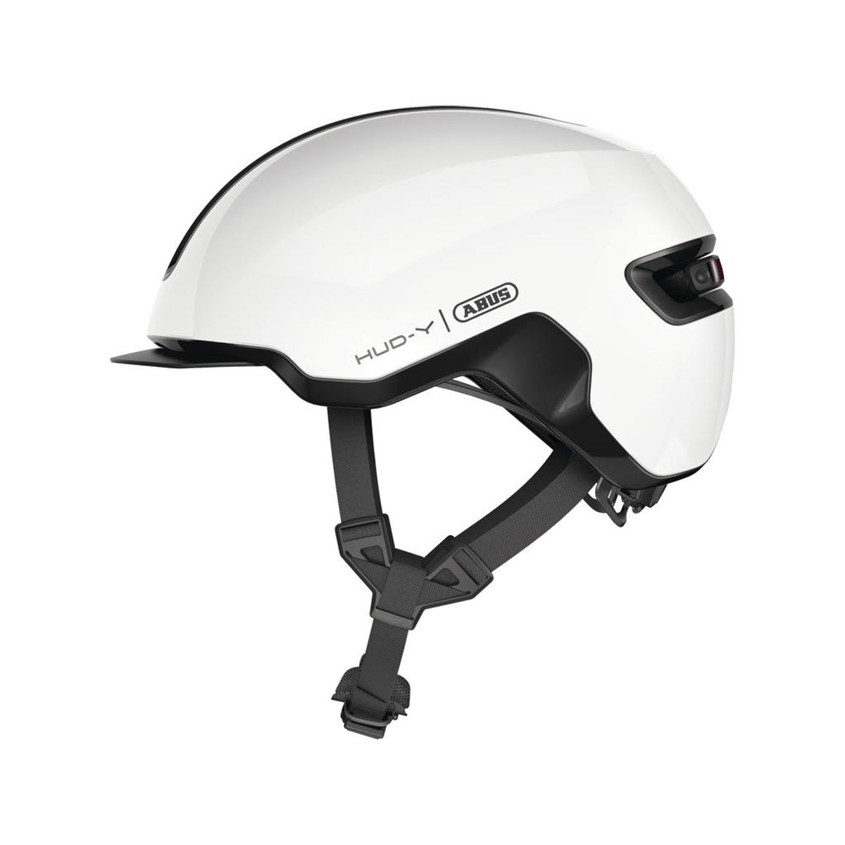 Abus Hud-Y - Cykelhjelm - Shiny white - Str. L