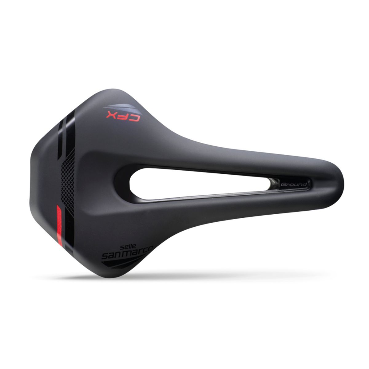 Selle San Marco Ground CarbonFX - Sadel - Gravel/Off Road - Wide - Sort