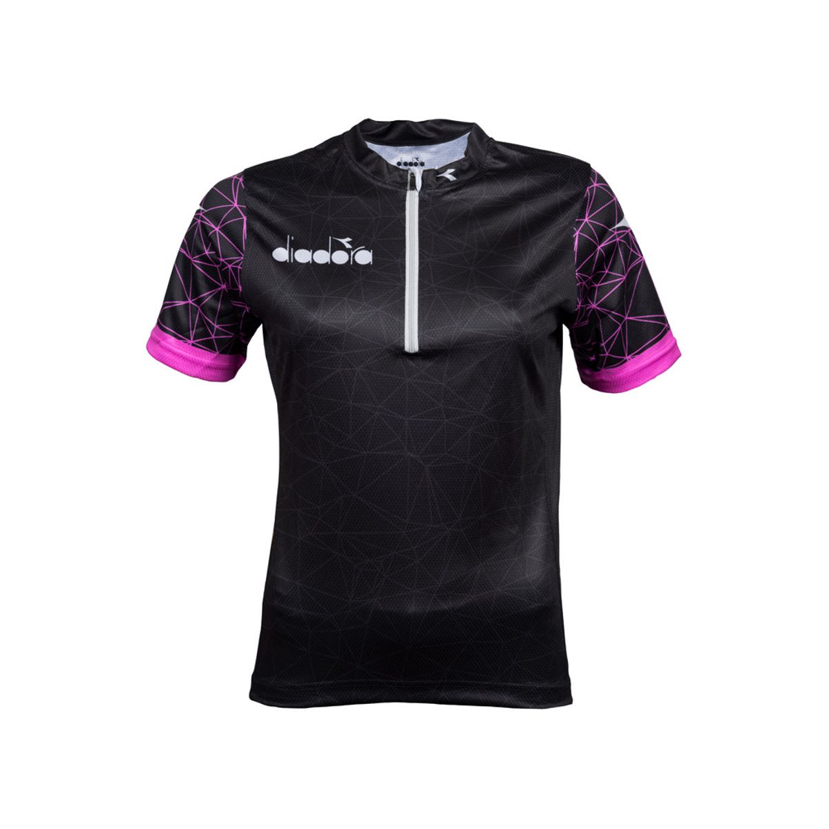 Diadora Agnes - Cykeltrøje med korte ærmer - Dame - Str. XXL - Sort med Pink