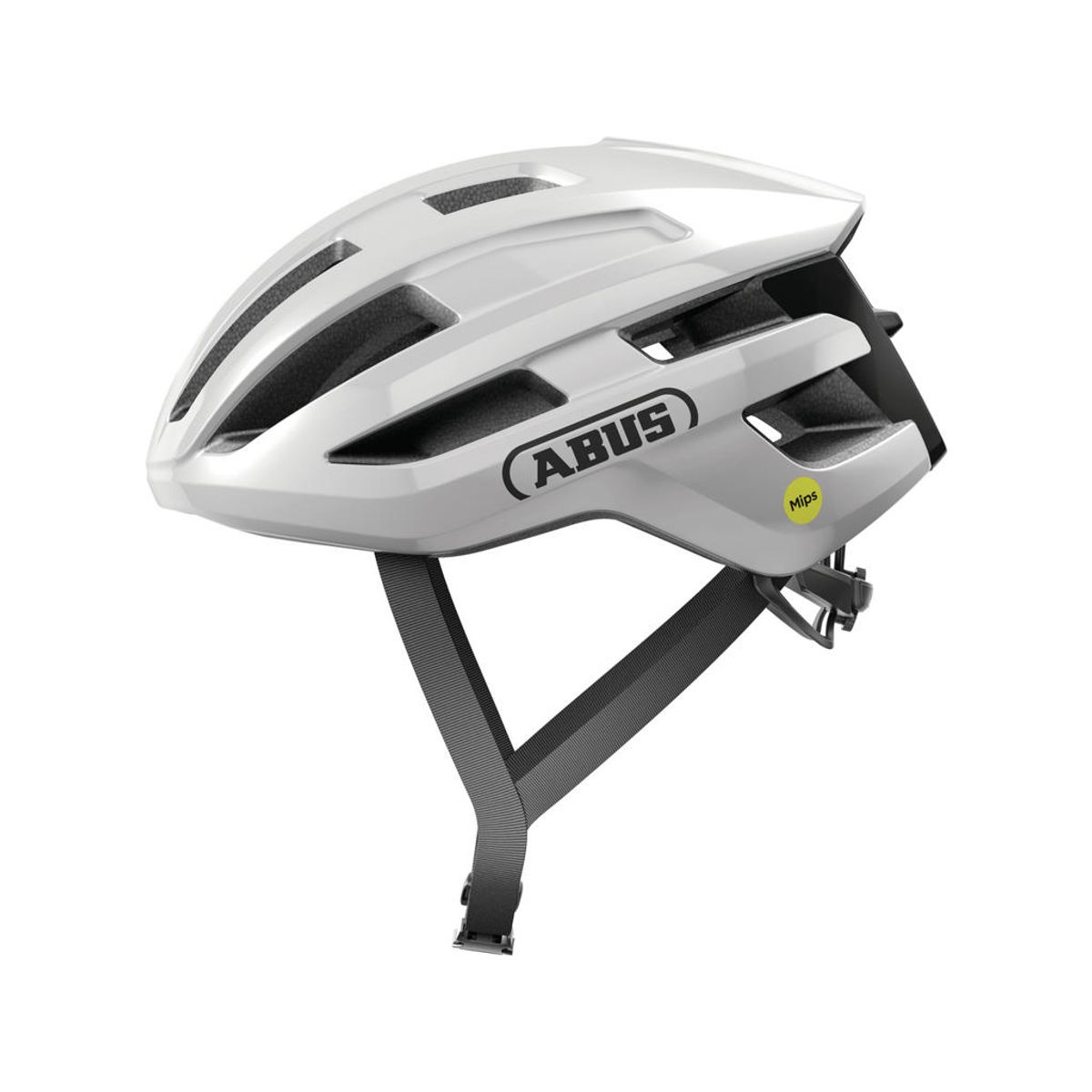 Abus PowerDome MIPS - Cykelhjelm - Shiny white - Str. L