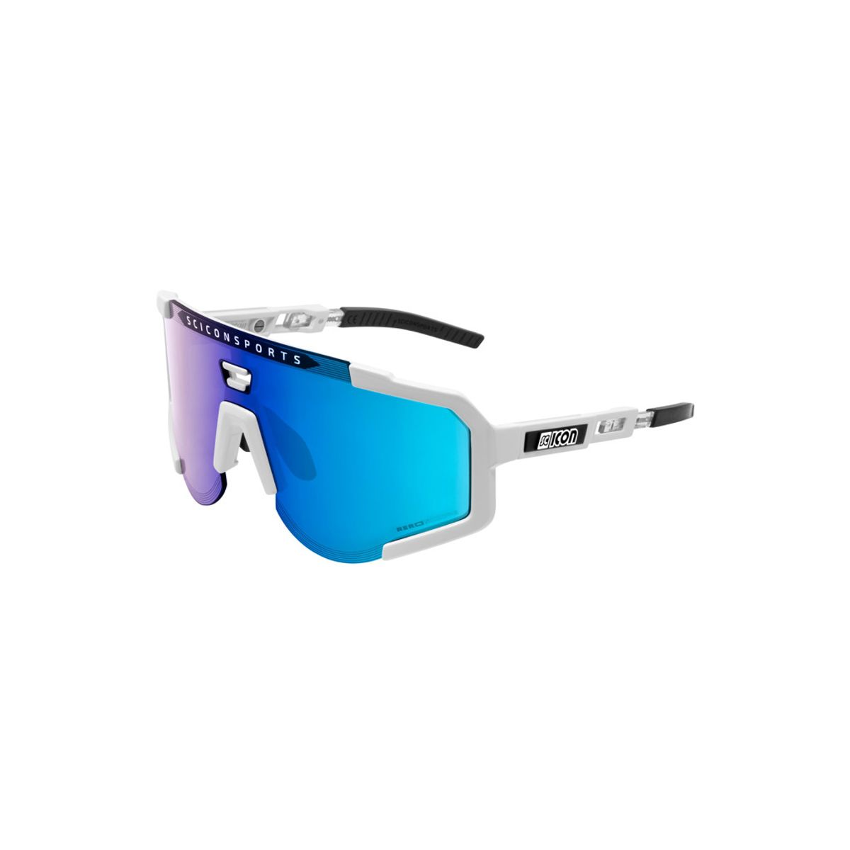 Scicon Aeroscope - Cykelbrille - Multimirror Blue / White Gloss