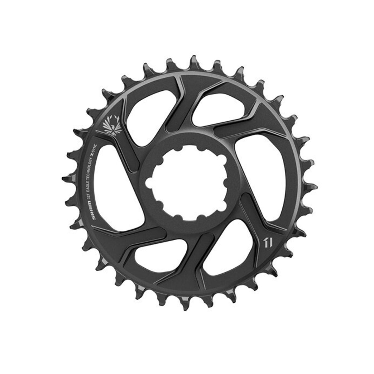 Sram Eagle - Klinge 38 tands rund - 1 x 12 gear - Direct Mount - 3 mm offset - Sort