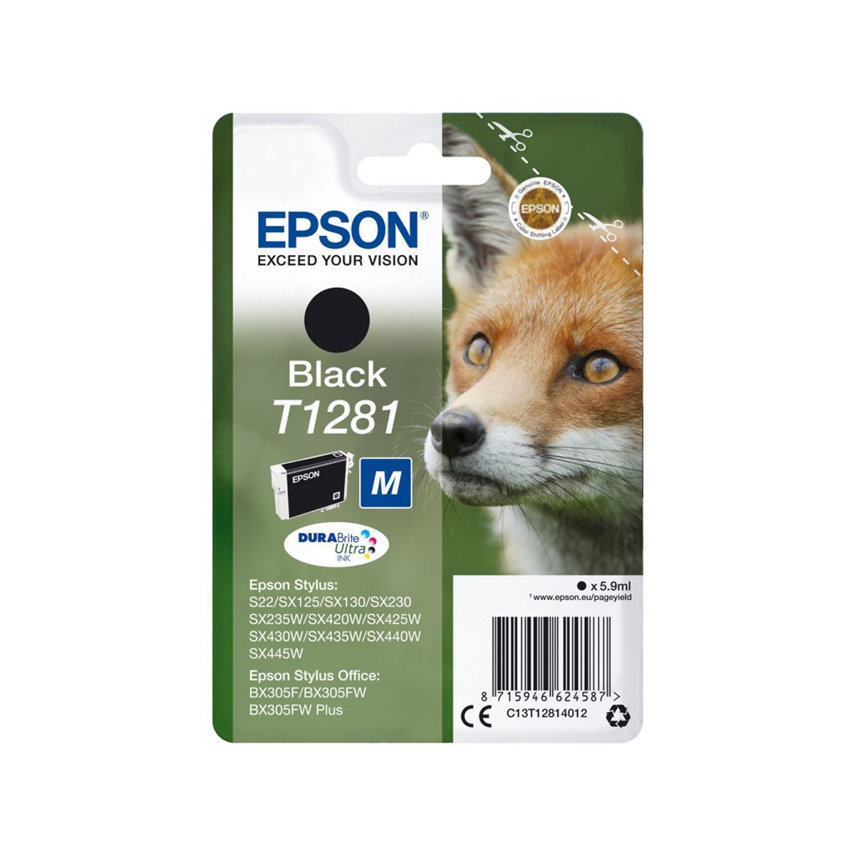 Epson Blækpatron T1281 Sort