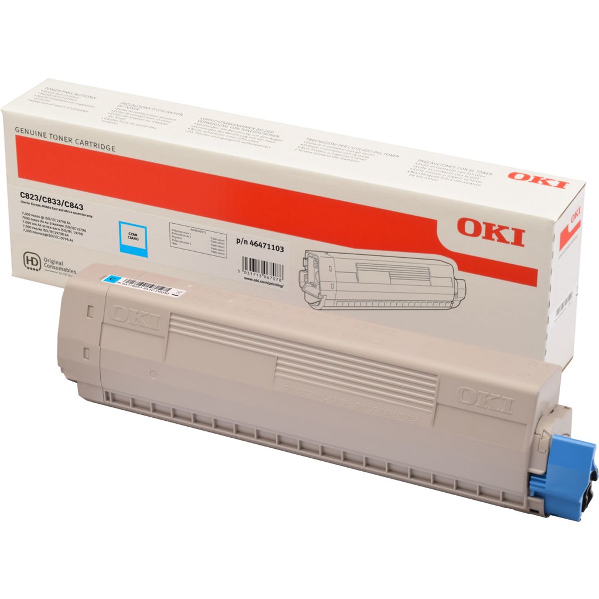 OKI Toner C823/833/843 Cyan