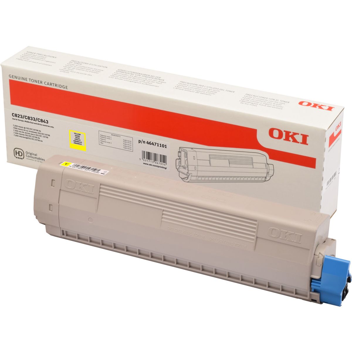 OKI Toner C823/833/843 Gul