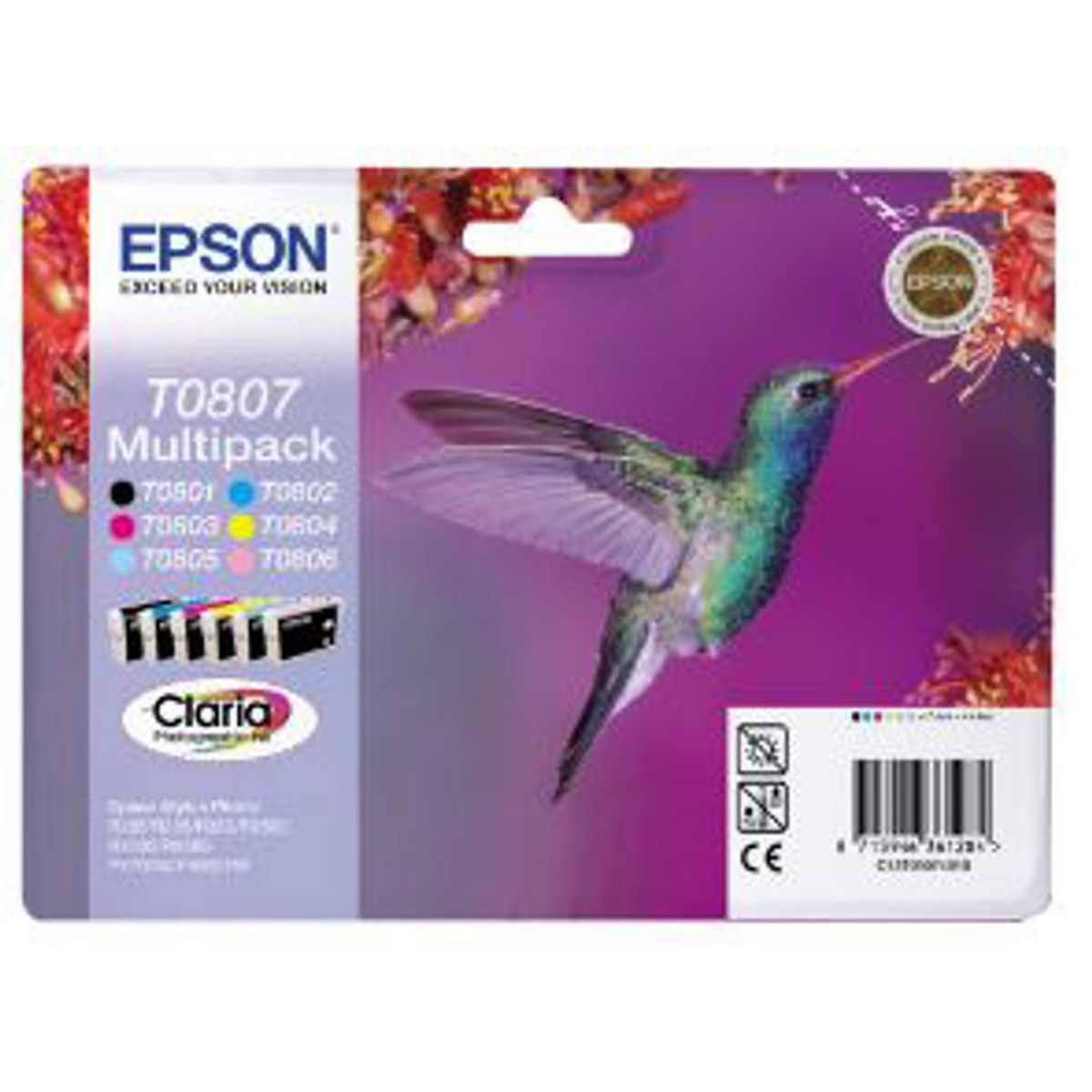 Epson Blækpatron T0807 Multipack