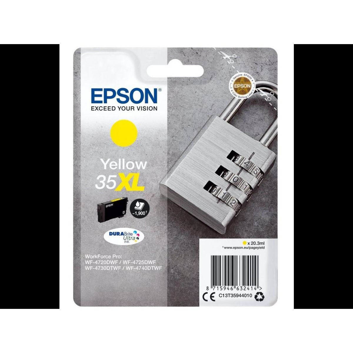 Epson Blækpatron T35xl gul