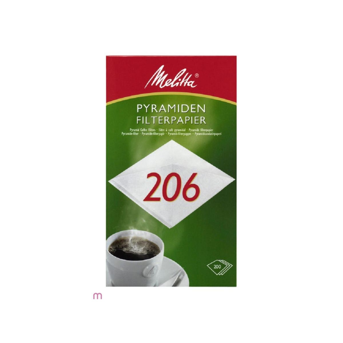 Kaffefilter 206 Hvid 200 stk