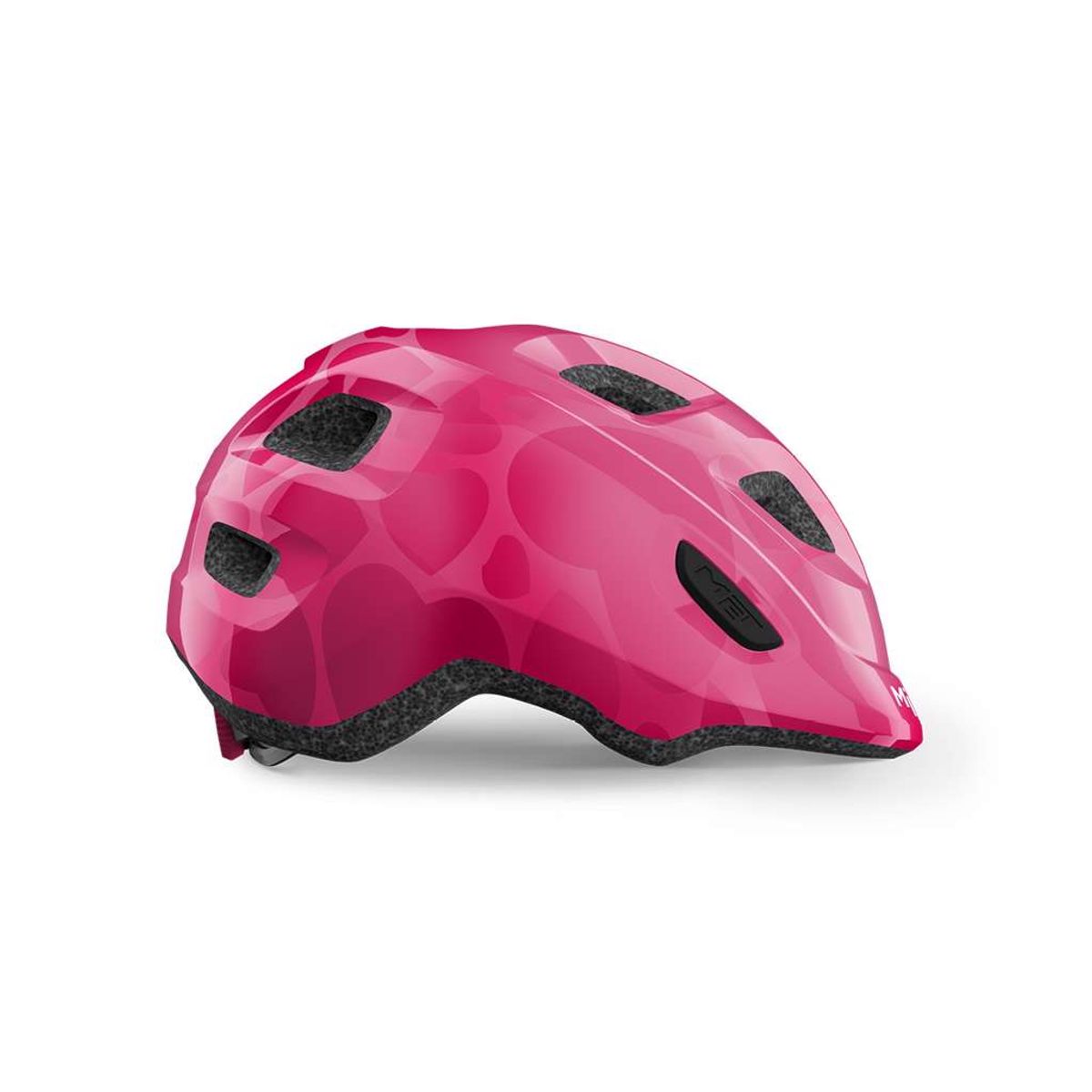 Met Hooray - Børnecykelhjelm - Pink/Hjerter - Str. 46-52 cm