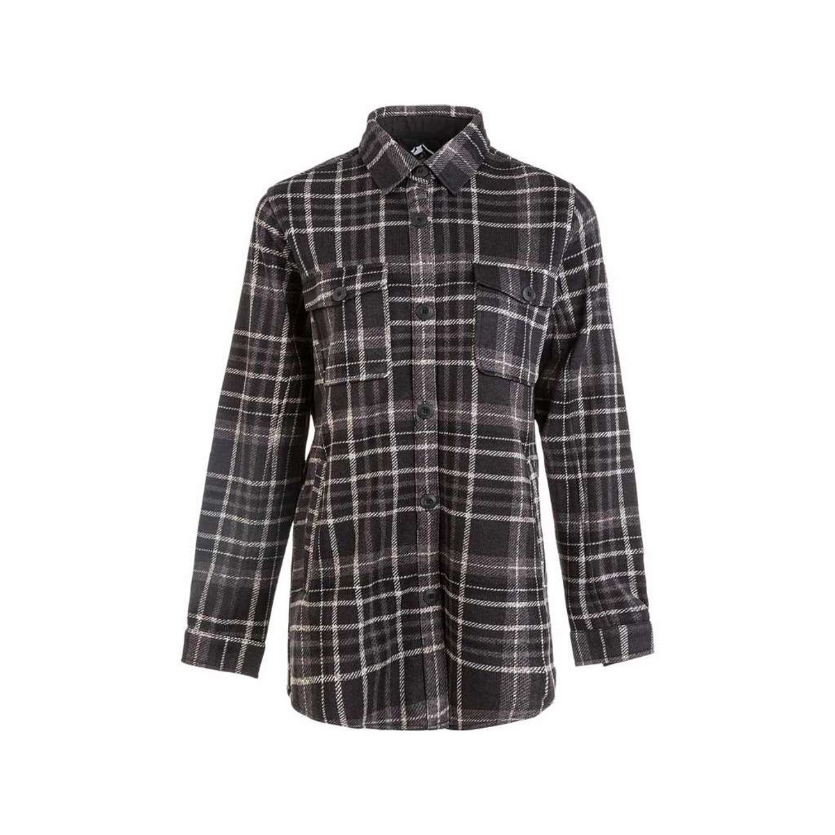 Whistler - Milly W Checked Fleece Shirt - Skjorte dame - Black - Str. 38