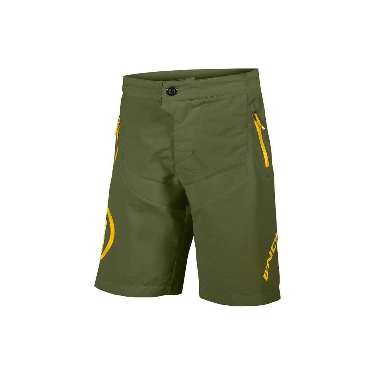 Endura MT500JR - MTB cykelshorts til børn - Liner med pude - Olive Green - Str. 7-8 år