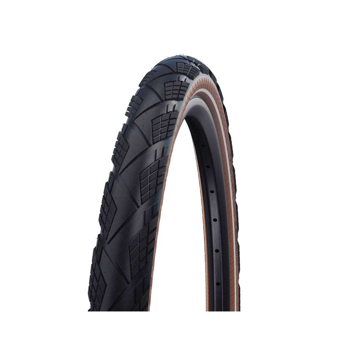 Schwalbe Marathon Efficiency Evo - Addix V-Guard - Foldedæk - 28x2,15 (55-622) - Transp. refleks