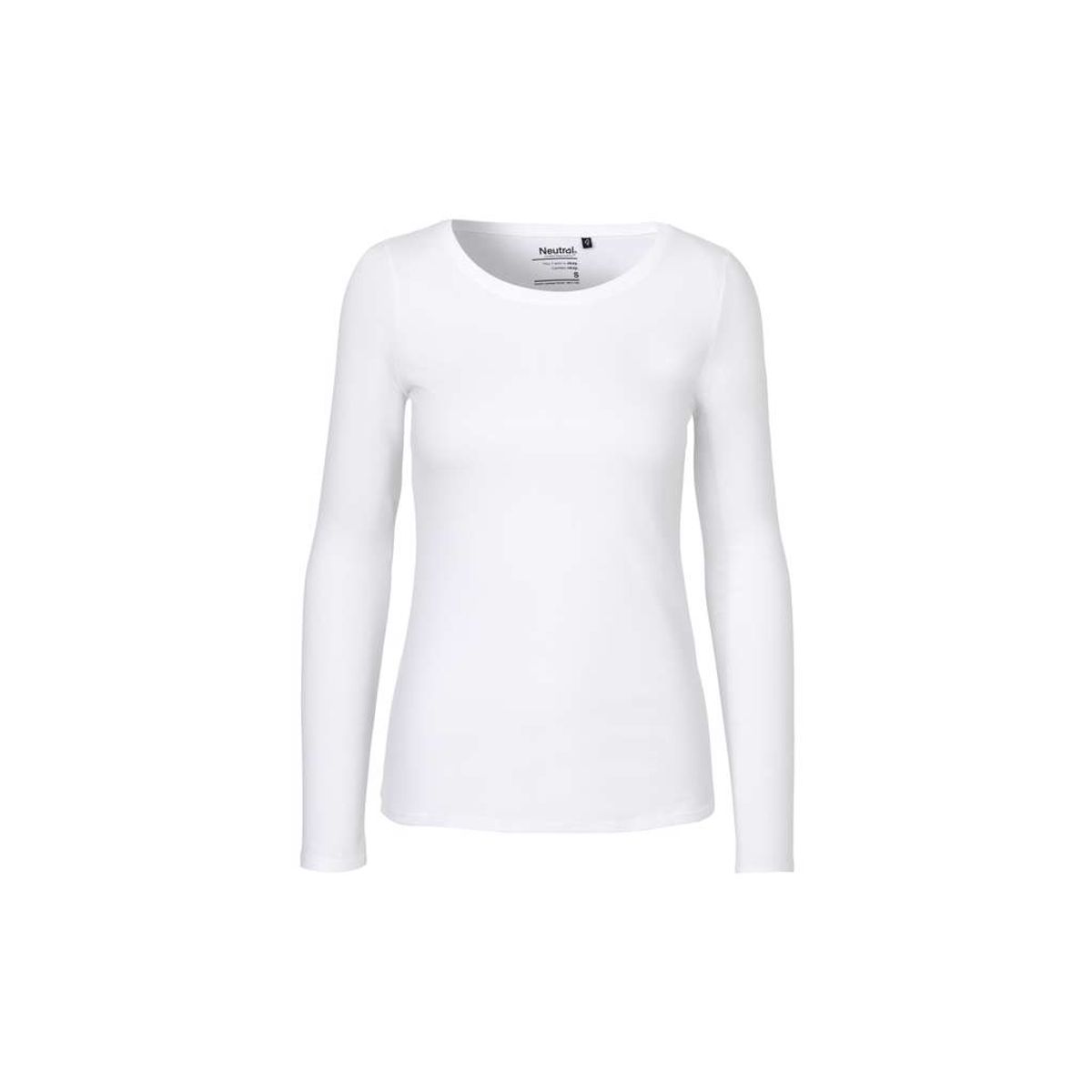 Dame Langærmet T-shirt Neutral O81050 str. XL Hvid