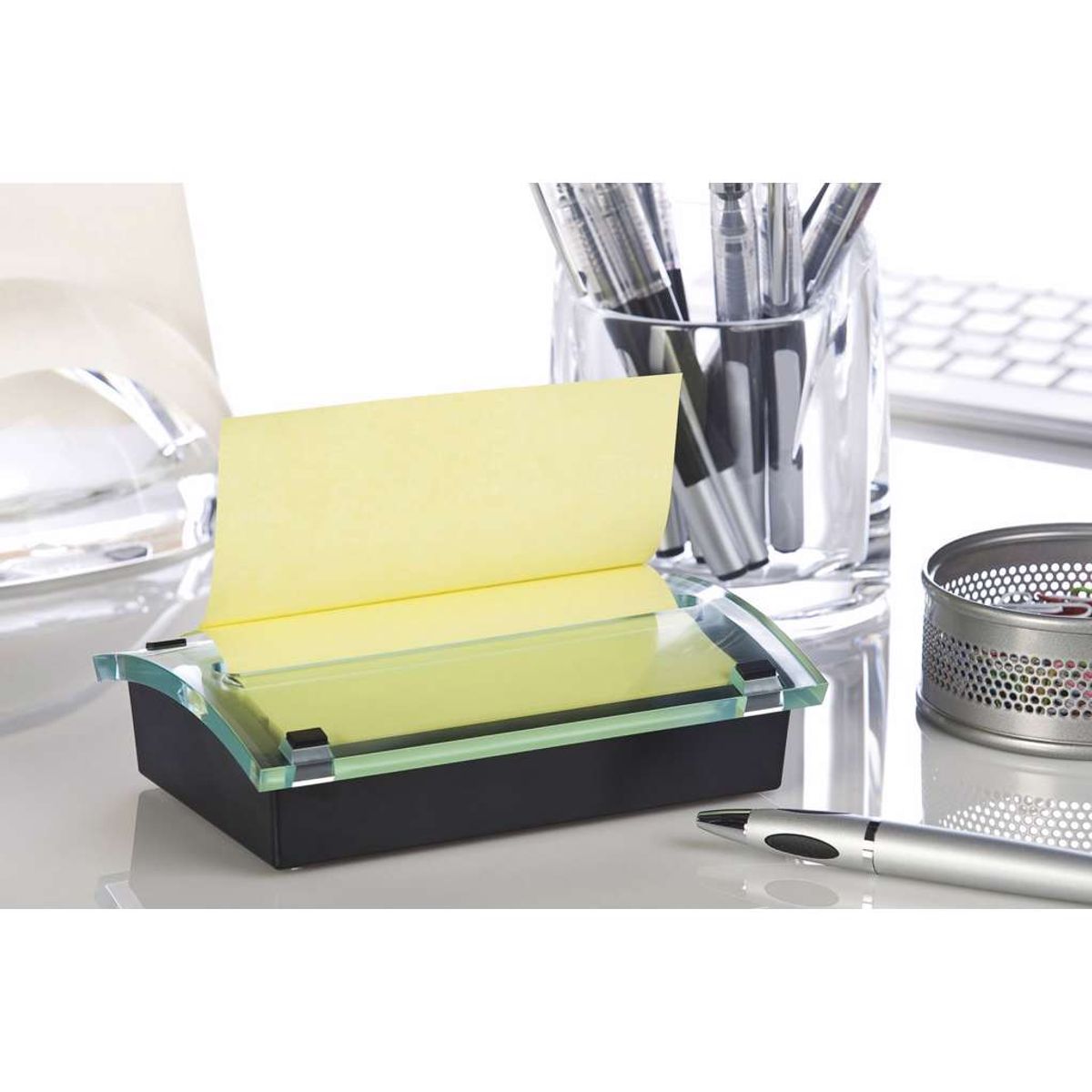 Post-it Z-notes Dispenser C2015 Sort/klar Incl. 1 Canary Yellow R350 Blok