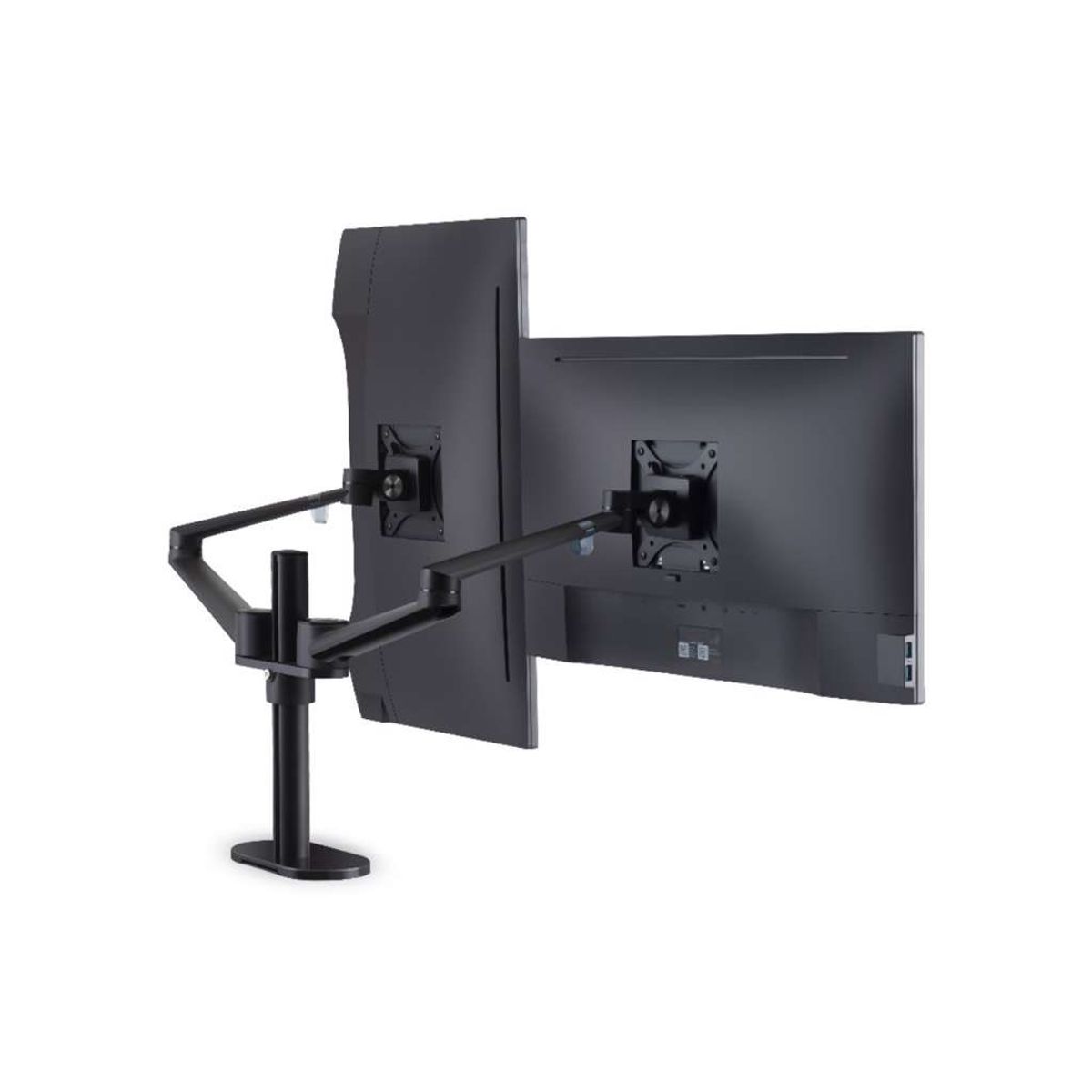 Wergon - Titan - Justerbar Dual LCD / Monitor Skærm Holder/arm - til 2 Skærme Max 32" - Sort