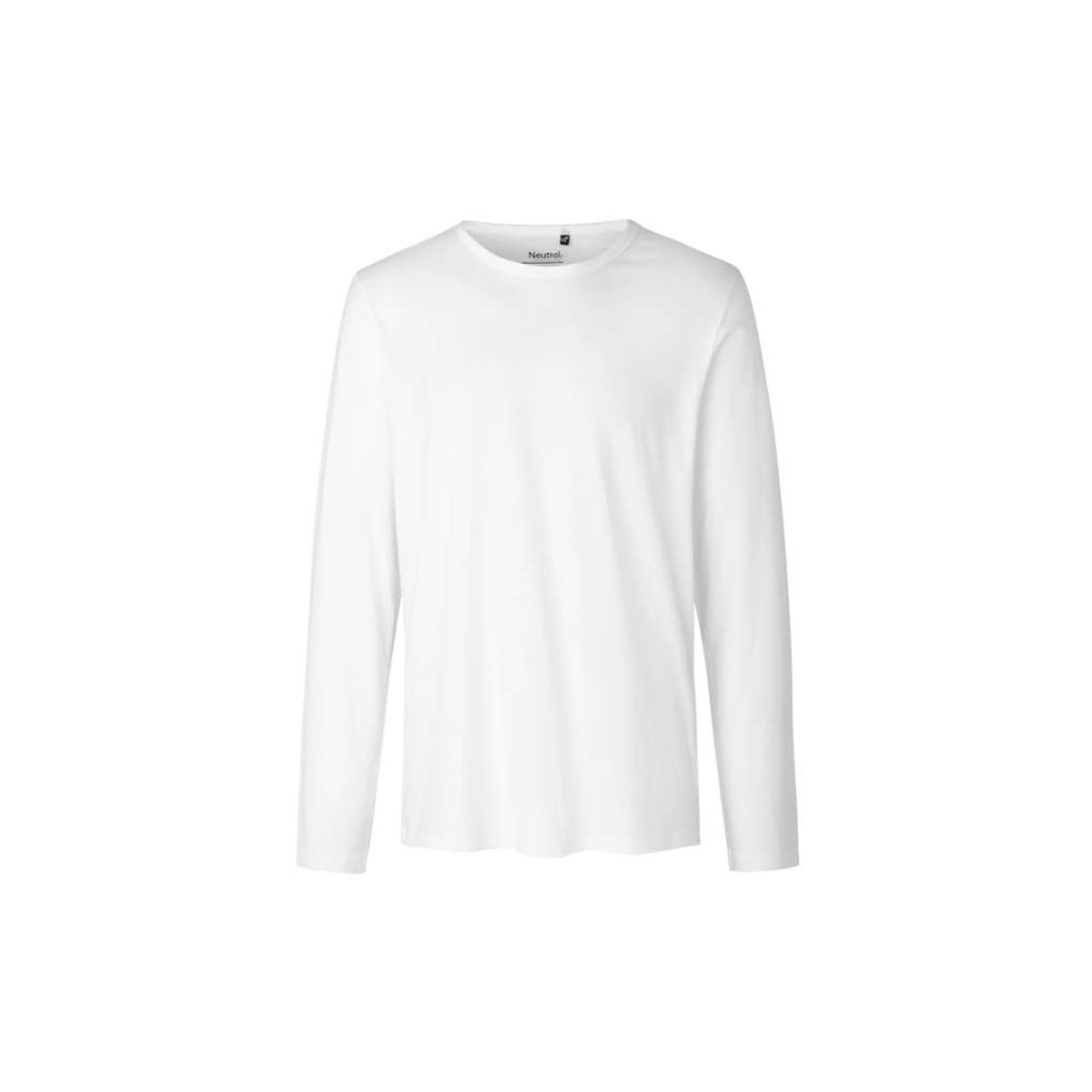 Herre Langærmet T-shirt Neutral O61050 str. 3XL Hvid