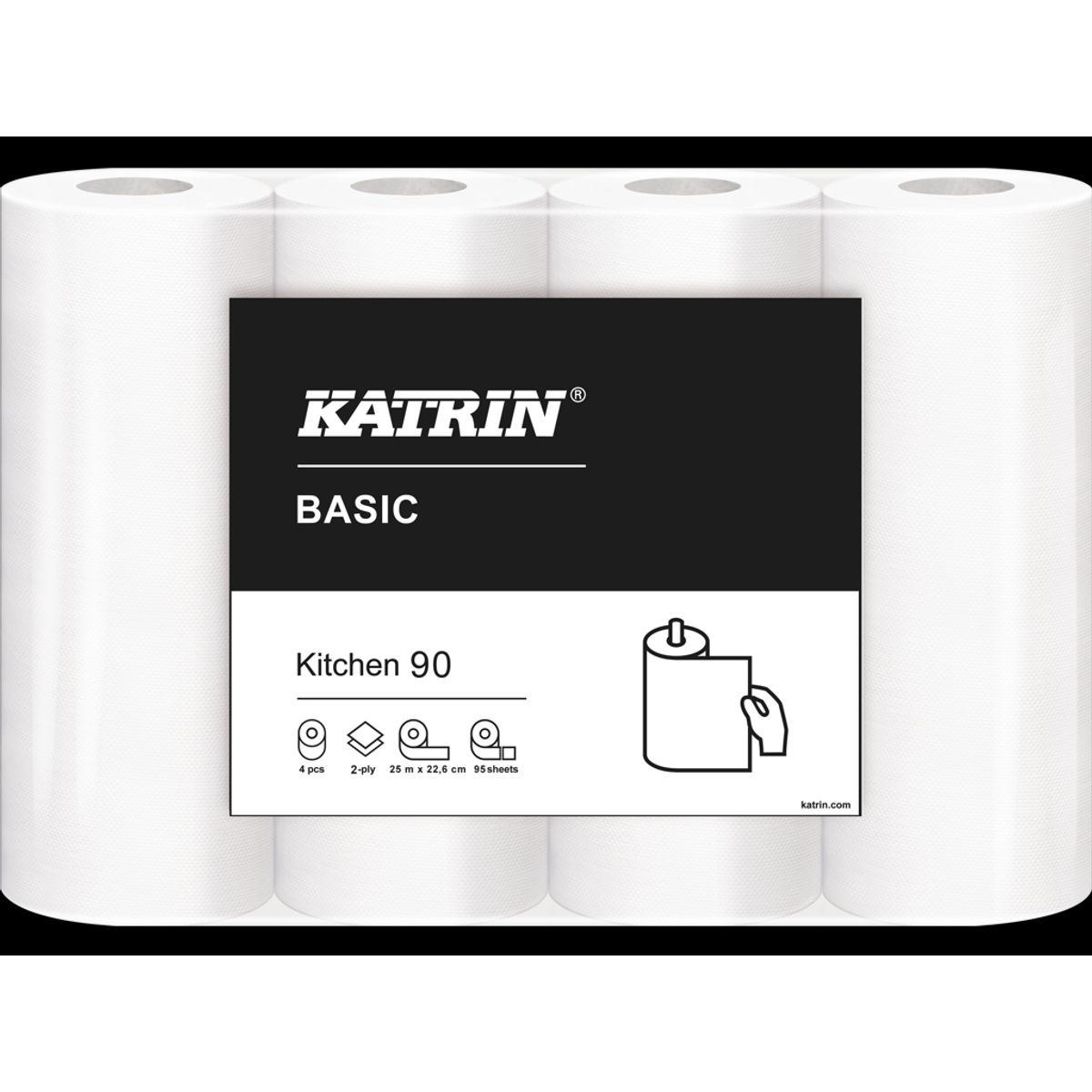 Køkkenrulle Katrin Basic Kitchen 90 2-lags Hvid 32 Ruller