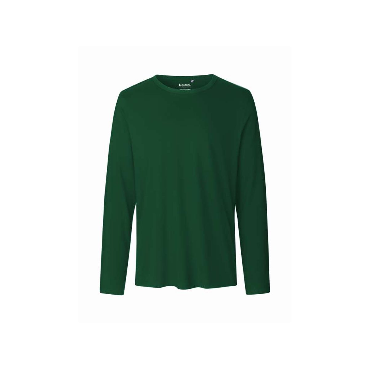 Herre Langærmet T-shirt Neutral O61050 str. L Bottle Green