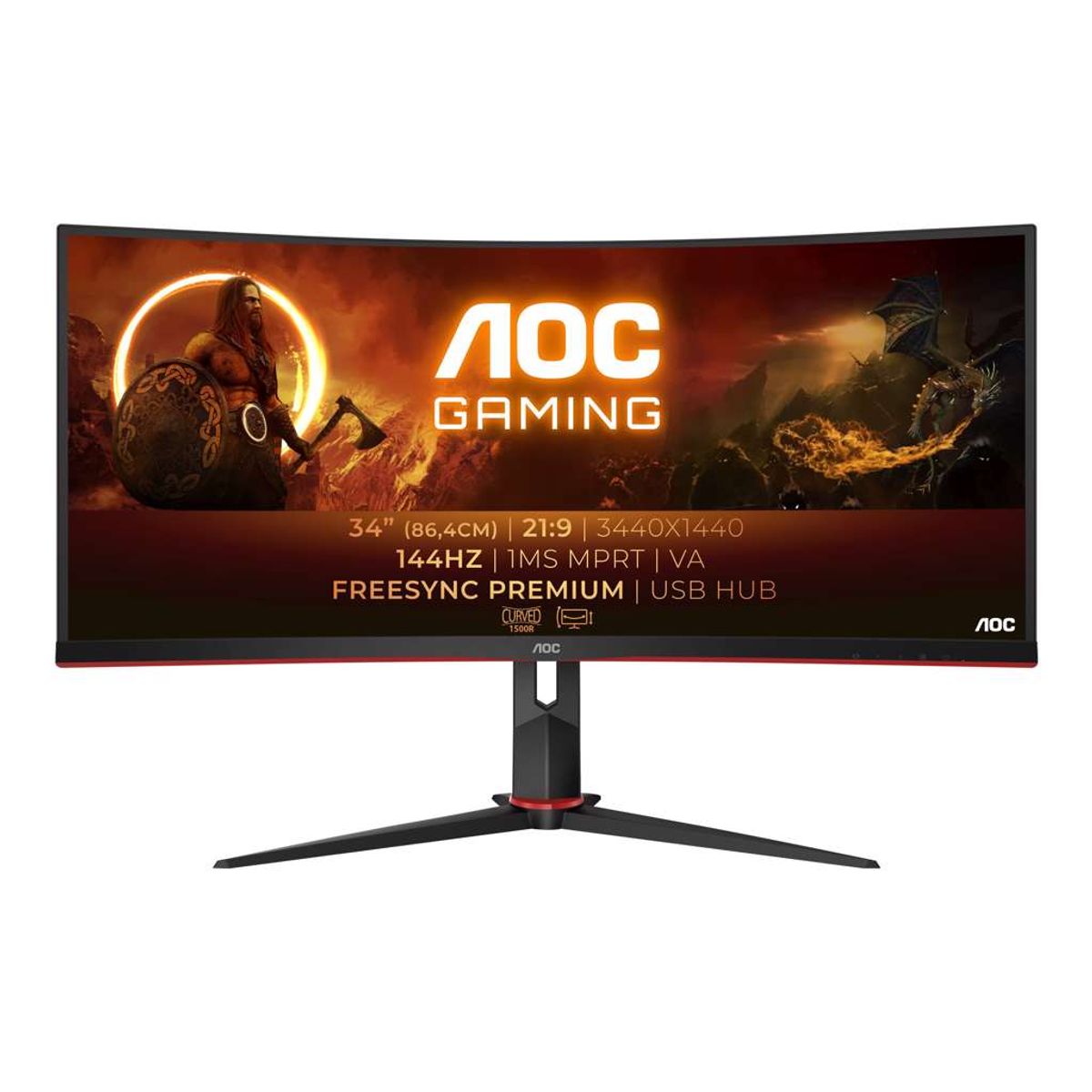 AOC Cu34g2x/bk 34" Gaming Skærm