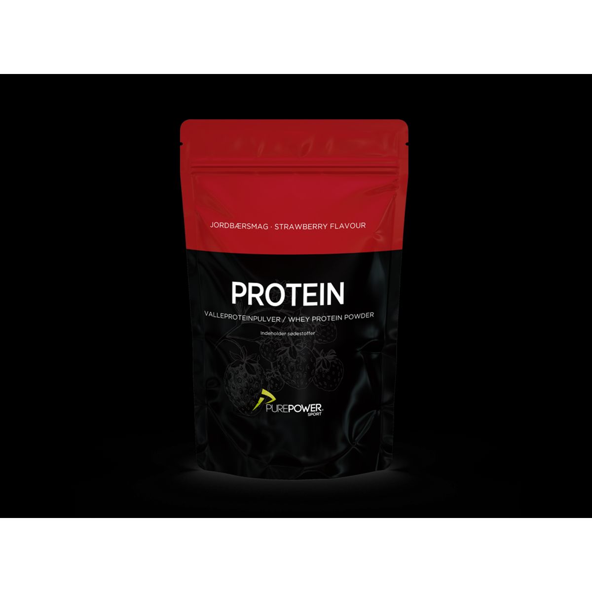 PurePower Proteinpulver - Valleproteindrik - Jordbær 400 g